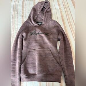 Alphalete Camo Hoodie in Deep Taupe XS Like New